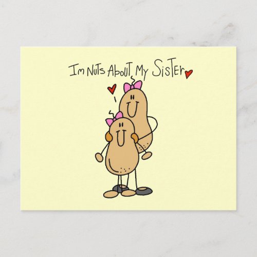 Nuts About My Sister T_shirts and Gifts Postcard