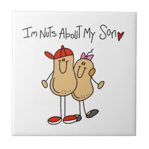 Nuts About My Son T-shirts and Gifts Ceramic Tile