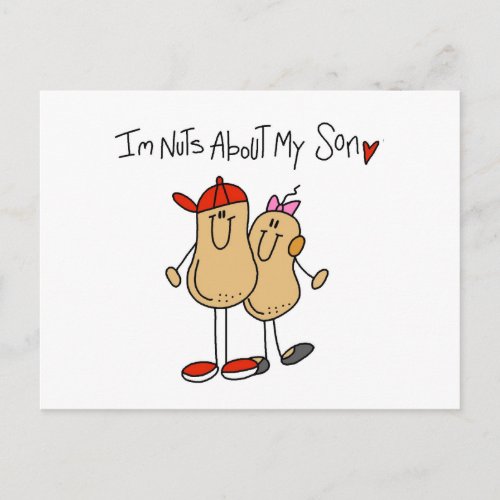 Nuts About My Son T_shirts and Gifts Postcard