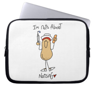 Nuts About Nursing T-shirts and Gifts Laptop Sleeve