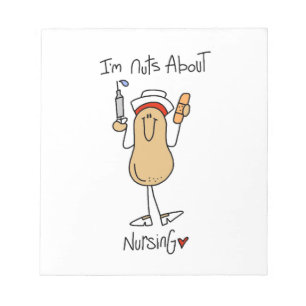 Nuts About Nursing T-shirts and Gifts Notepad