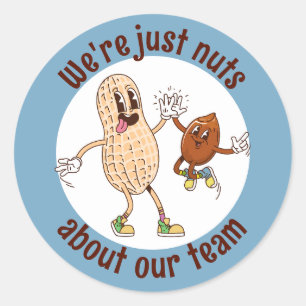 Nuts about our team employee treat award sticker