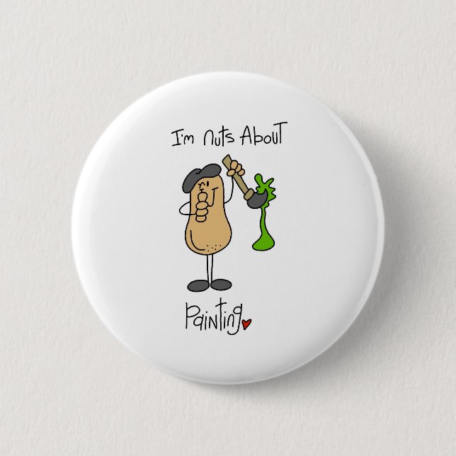 Nuts About Painting Button (Front)