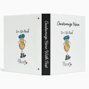 Nuts About Policing T-shirts and Gifts 3 Ring Binder
