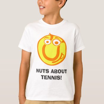 Nuts About Tennis! Funny Tee Shirt For Boys by imagewear at Zazzle