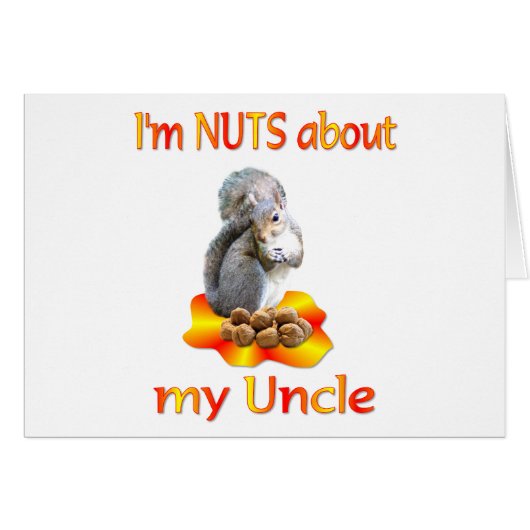 Nuts about Uncle Cards (Front Horizontal)
