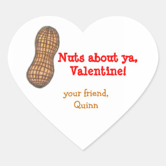 Nuts about ya Valentine personalized sticker