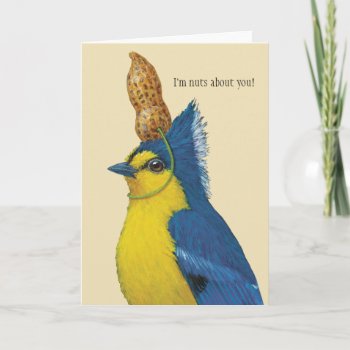 Nuts About You Card by vickisawyer at Zazzle