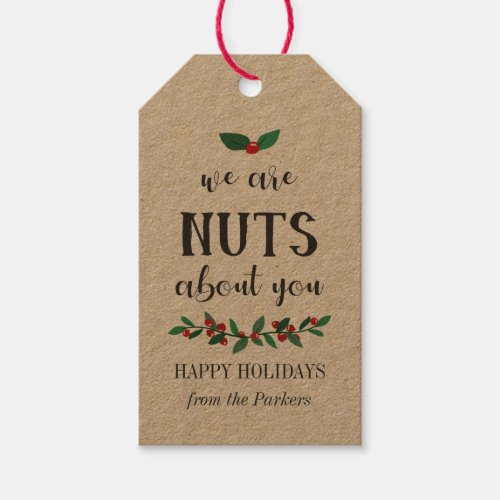 Nuts About You Christmas Twigs Gift Tags