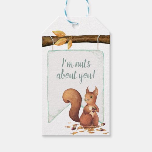 Nuts About You Fall Favor Gift Tags