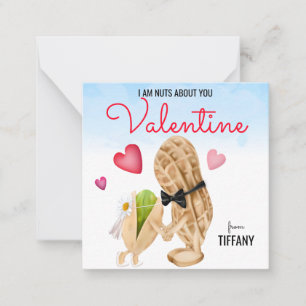 Nuts About You Funny Classroom Valentine Card