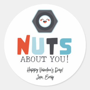 Nuts about you Kawaii Valentine's day Gift Tags