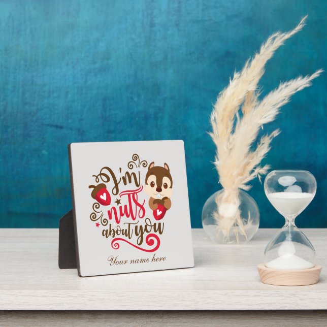 nuts about you squirrel add name plaque (Insitu)