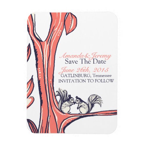 Nuts About You Squirrels Save The Date Magnet