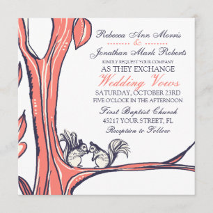 Nuts About You Squirrels Wedding Invitation