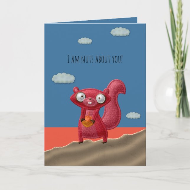 Nuts About You Valentine Card (Front)