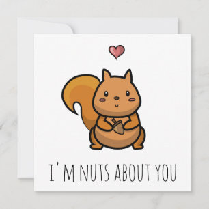 Nuts about you valentines day card