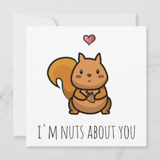 Nuts about you valentines day card