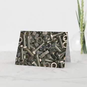 Nuts And Bolts Card by inspirelove at Zazzle