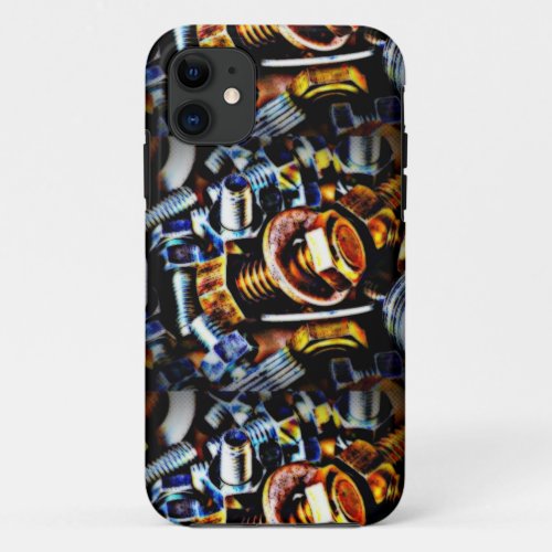 Nuts and Bolts Pop Art iPhone 11 Case