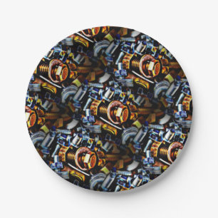 Nuts and Bolts Pop Art Paper Plates