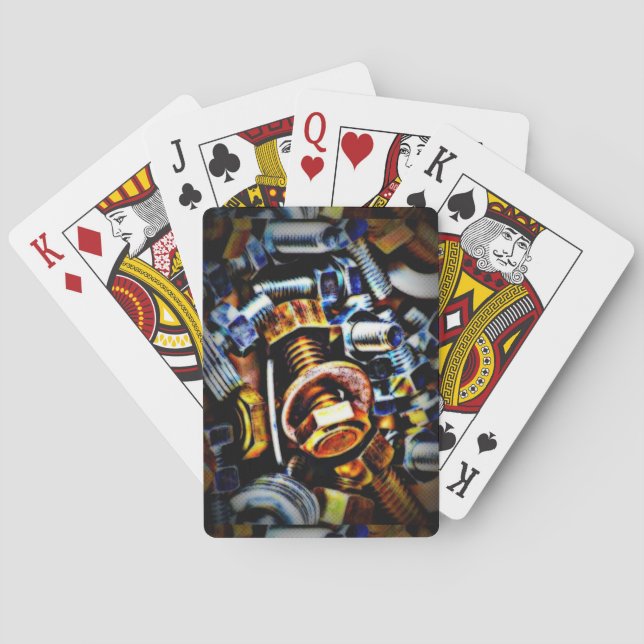 Nuts and Bolts Pop Art Poker Cards (Back)