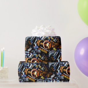 Nuts and Bolts Pop Art Wrapping Paper