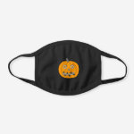 Nuts and Bolts Pumpkin Black Cotton Face Mask