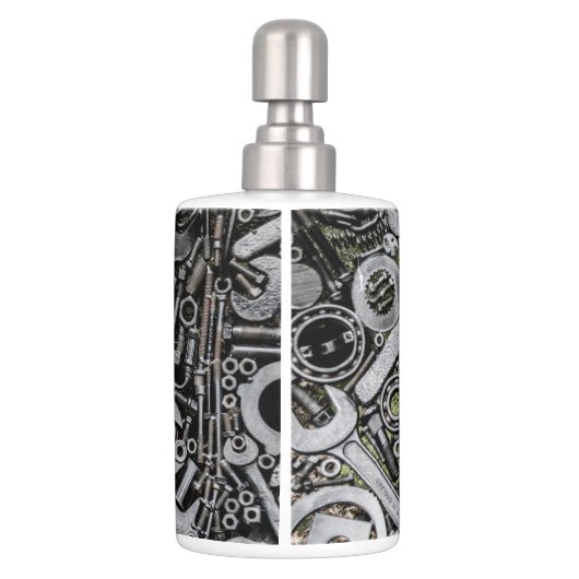 Nuts and Bolts Soap Dispenser & Toothbrush Holder (Back)