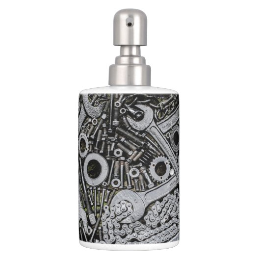 Nuts and Bolts Soap Dispenser & Toothbrush Holder (Front)