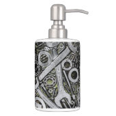 Nuts and Bolts Soap Dispenser & Toothbrush Holder (Right)