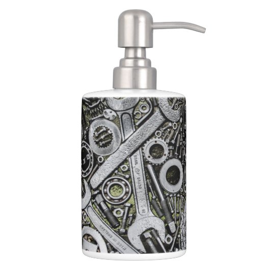 Nuts and Bolts Soap Dispenser & Toothbrush Holder (Right)