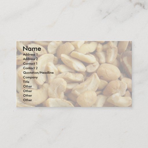 Customizable Nuts Business Cards 002