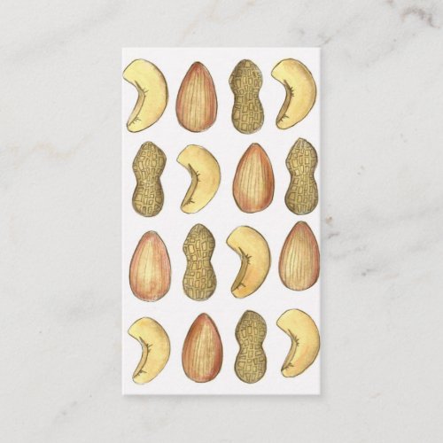 Nuts Cashew Almond Peanut Nut Candy Shop Foodie Business Card