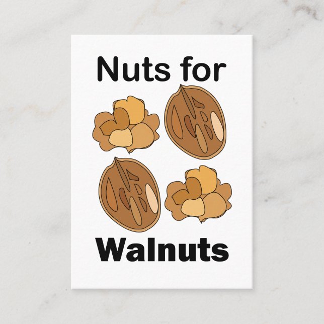 Nuts For Walnuts Funny Business Card (Front)