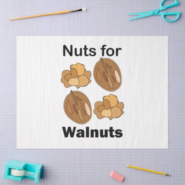 Nuts For Walnuts Funny Tissue Paper (Craft)