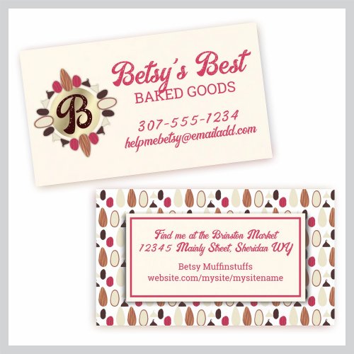 nuts fruit chocolate baking bakery candy making... business cards