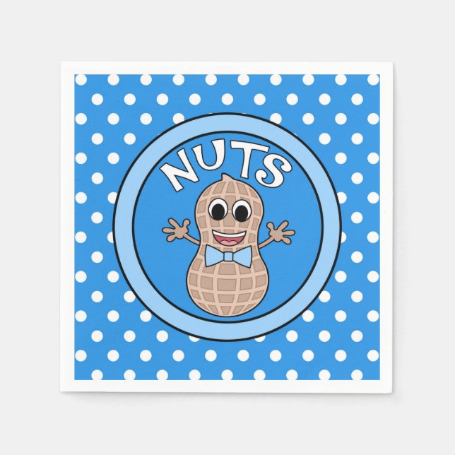 Nuts or No Nuts gender reveal napkins (Front)