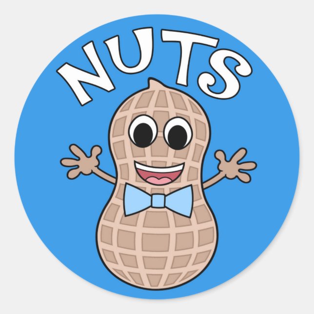 Nuts or No Nuts themed gender reveal stickers (Front)
