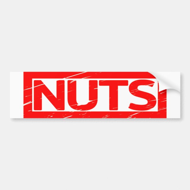 Nuts Stamp Bumper Sticker (Front)