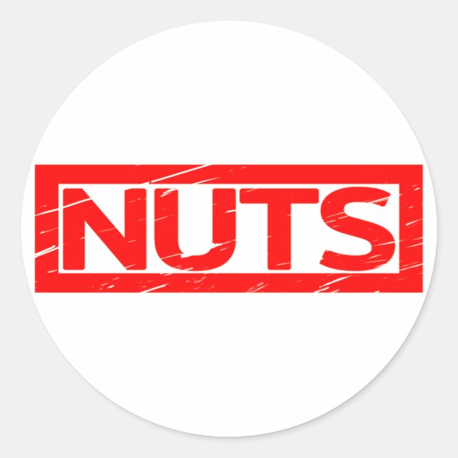 Nuts Stamp Classic Round Sticker (Front)