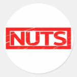 Nuts Stamp Classic Round Sticker