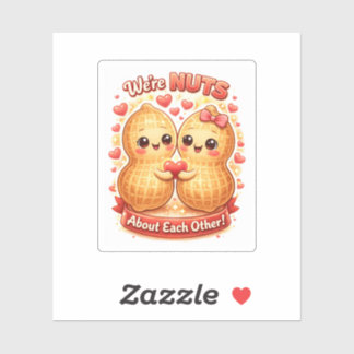 Nuts Valentine's Day Sticker