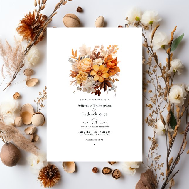 Nutshell Floral Wedding Invitation (Creator Uploaded)