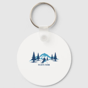 Nutt Hill Wisconsin Ski Resort Skiing Skier Keychain