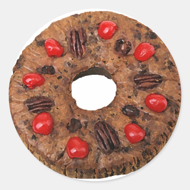 Nuttier Than a Fruitcake Classic Round Sticker (Front)