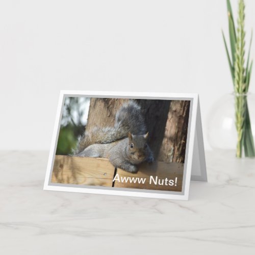 Nutty Birthday Squirrel Personalized Card