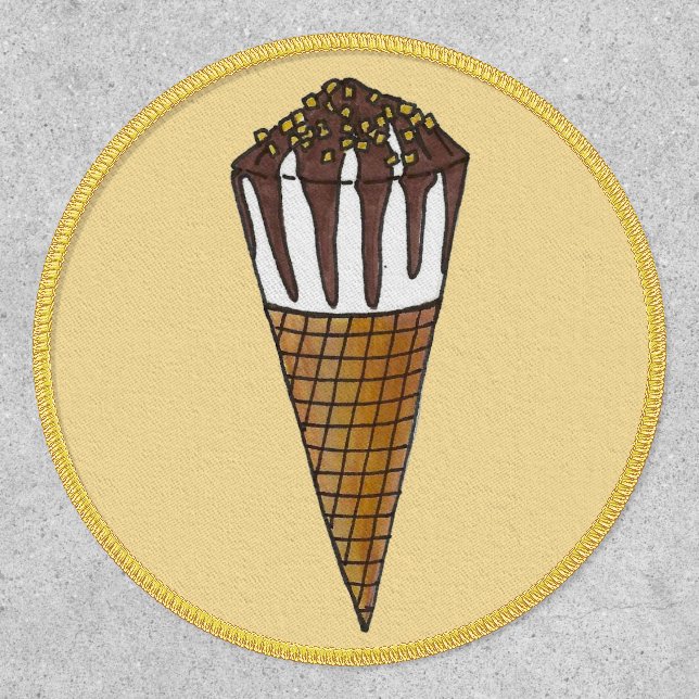 Nutty Buddy Chocolate Ice Cream Cone Foodie Patch (Front)