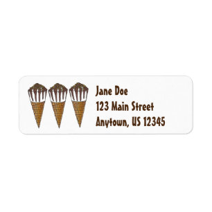 Nutty Buddy Chocolate Ice Cream Peanut Cone Labels