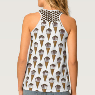 Nutty Buddy Chocolate Peanut Ice Cream Sundae Cone Tank Top
